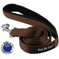thumbnail image 2 of Dogs My Love 4ft Long Neoprene Padded Handle Nylon Leash 4 Sizes Brown (Medium - 1/2" Wide), 2 of 2