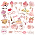 thumbnail image 5 of 1bag Happy Birthday 13th 30th 40th 50th 60th Paper Photo Booth Props Adult Birthday Party Photobooth Props Decoration Supplies (18th), 5 of 7