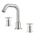 thumbnail image 2 of Ancona Widespread Hexagonal Two-Handle 3-Hole Bathroom Faucet in Brushed Nickel, 2 of 6