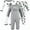 Baby Bear Gray Black, variant on Infant Boy Cotton Coveralls, Train, 0-3 Months