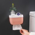 thumbnail image 4 of Bathroom Storage Box, Wall Mounted Tissue Holder, Pink, 4 of 5