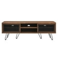 thumbnail image 4 of Media TV Stand Console Table, Walnut, Wood, Industrial Living Room Lounge Cafe Lobby Hospitality Restaurant, Modern Contemporary HB34522, 4 of 8