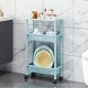 thumbnail image 1 of Multi Layer Movable Plastic Storage Rack Large Capacity Layered Storage Rack With Wheels Living Room/bedroom/bathroom/kitchen Item Storage Rack, 1 of 6