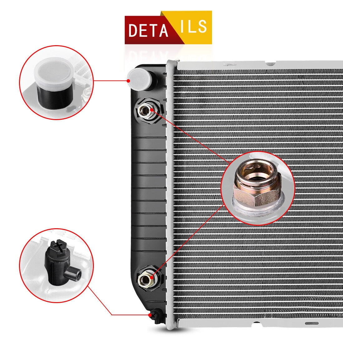 RVNI Radiator for 1999-2000 Chevy Chevrolet Tahoe C1500 C2500 C3500 GMC Yukon K1500 K2500 K3500 Cadillac 5.0 5.7 V8
