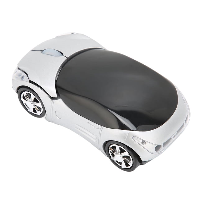 Ratón inalámbrico para coche ASHATA Cool Sport Car 2.4 GHz para PC, color plateado