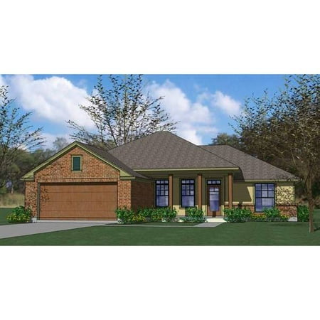 TheHouseDesigners-6342 Construction-Ready Cottage House Plan with Slab Foundation (5 Printed (Best Small Cottage Plans)