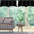 thumbnail image 3 of Small Window Treatment Curtain Valance Short Black Panel Drape Pocket Valances Drapery Window Polyester Blackout for Cupboard Kitchen 132x46cm, 3 of 6