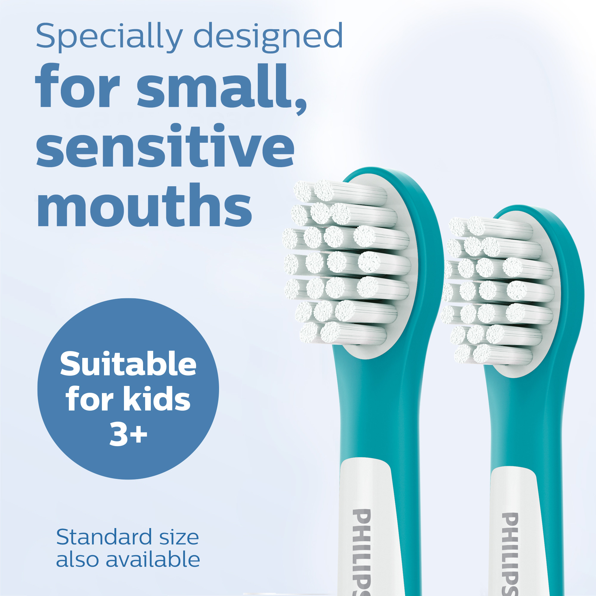 Philips Sonicare For Kids Replacement Toothbrush Heads, HX6032/94, 2-pk Compact - image 5 of 11