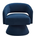 thumbnail image 5 of Navy Velvet 360 Degree Swivel Arm Chair, Modern Look For Living Room Bedroom Area Chair With Cover, Style, 5 of 5