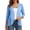 Blue#02, variant on Open Front Cardigan for Women Sheer 3/4 Sleeve Kimono Cardigans Soft Light Dressy Work Cardigan Jacket 2026 Summer Clothes Black,S