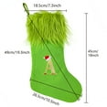 thumbnail image 3 of Vorkoi Christmas Stockings with Initials, 7.1 Inches Small Embroidered Letter Knit Green Christmas Stocking, Holiday and Family Stocking for Fireplace Christmas Holiday Party Decoration, 3 of 5