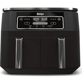 Ninja, 6 qt 2-Basket Air Fryer, Black, Nonstick, Easy to Clean