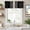 Black Beige, variant on Black Beige Striped Farmhouse Short Window Curtain Valances, Modern Farmhouse Retro Lines Rod Pocket Kitchen Valances for Living Room Bedroom Bathroom Cafe 42" x 12"