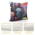 thumbnail image 4 of JEUXUS  Colorful Jellyfish Pillow Covers , Fall Pillow Cover Cushion Case for Bed Couch Sofa Holiday Farmhouse Decorative, Square,, 4 of 5