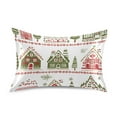 thumbnail image 7 of Yayeee Pillowcase Standard Size Set of 2 Satin Wrinkle Resistant Pillow Case, Red Christmas House, 7 of 7