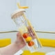 thumbnail image 4 of Fruit Infuser Water Bottle with Foldable Straw, Leakproof and Shatterproof Pink/Yellow, 4 of 5