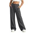 thumbnail image 2 of vzibsiv Boys Girls Sweatpants Wide Leg Fleece Lined Elastic Waist Pants with Pockets School Casual Trousers Dark Gray 12-13Y, 2 of 7