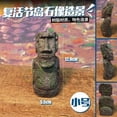 thumbnail image 3 of FUEENIRVA Set of 2 Grey Resin Moai Statue Figurines for Desktop, Garden, Yard, and Home Decorative Accents, 3 of 6