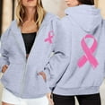 thumbnail image 4 of Cancer Awareness Hoodie for Women 2025 Long Sleeve Full Zipper Hoodies with Pockets Hooded Sweatshirt Jacket, 4 of 7