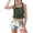 Multicolor, variant on Girls 2 Piece Swimsuit Set Ruffle Tankini Top & Tropical Print Boy Shorts Quick Dry UPF Swimwear Ages 6-15,Size 6-7 T