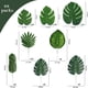 thumbnail image 2 of 88 Piezas de Hojas de Jungla de Palma 8 Tipos de Hojas de Monstera Tropical de ImitacióN con Tallos para Fiesta Hawaiana Luau Fiesta TemáTica de Playa, 2 of 5