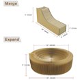 thumbnail image 2 of Cama para gatos plegable y portátil fabricada en cartón de alta densidad de 50cm, perfecta para tu sofá y la comodidad, el bienestar y las garras de tu gato JAMW Sencillez, 2 of 4