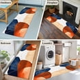 thumbnail image 5 of 2'x6' Rug Runners for Hallways Kitchen, Navy Blue Burnt Orange Non Slip Entryway Beside Floor Carpet Runner, Modern Vintage Geometric Washable Laundry Room Bedroom Throw Rugs Mat for Family Pet, 5 of 8
