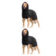 thumbnail image 3 of Greeniant Toalla De Albornoz Y Agradable Para La Piel Con Sudaderas Con Capucha Chaleco Para Mascotas De Algodón No Tóxico Abrigo Ropa Para Negro METRO 2Conjunto, 3 of 6