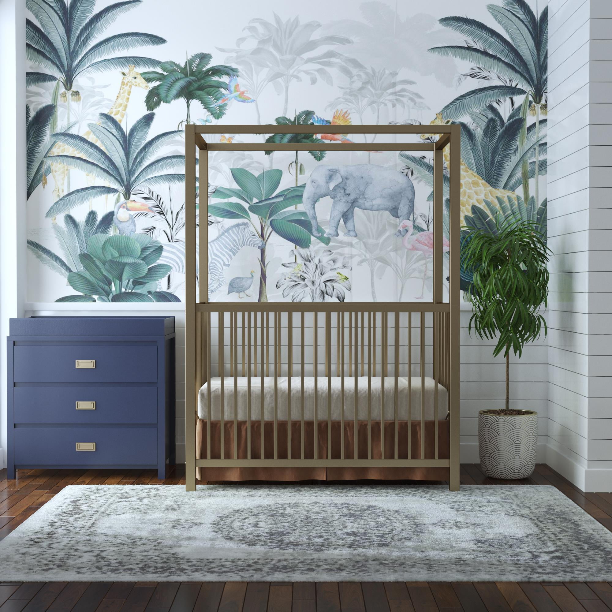 gold crib nursery