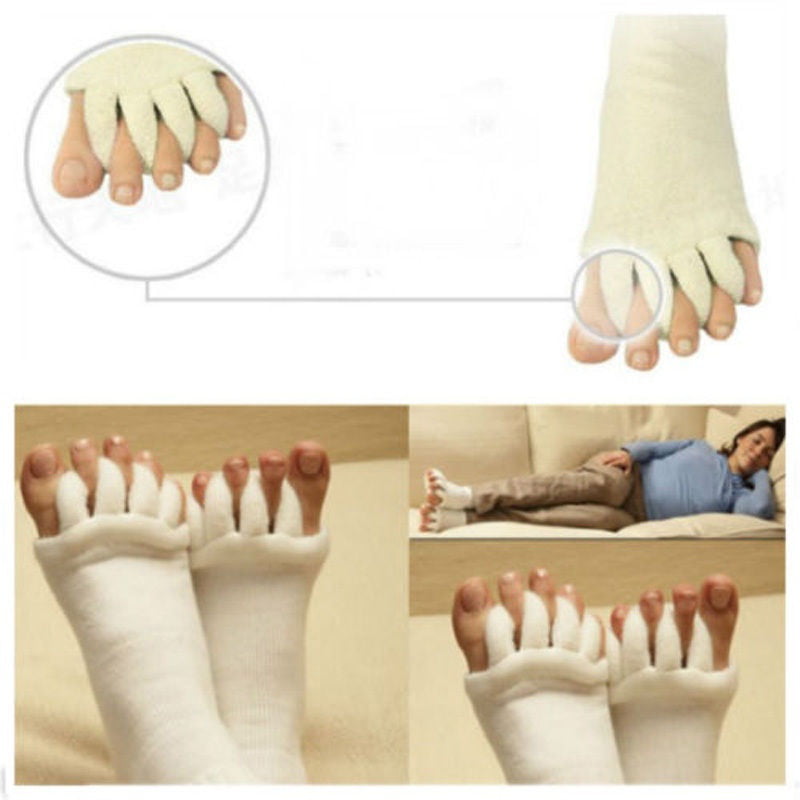 Toes Foot Alignment Socks Relief for bunions hammer toes cramps happy feet 