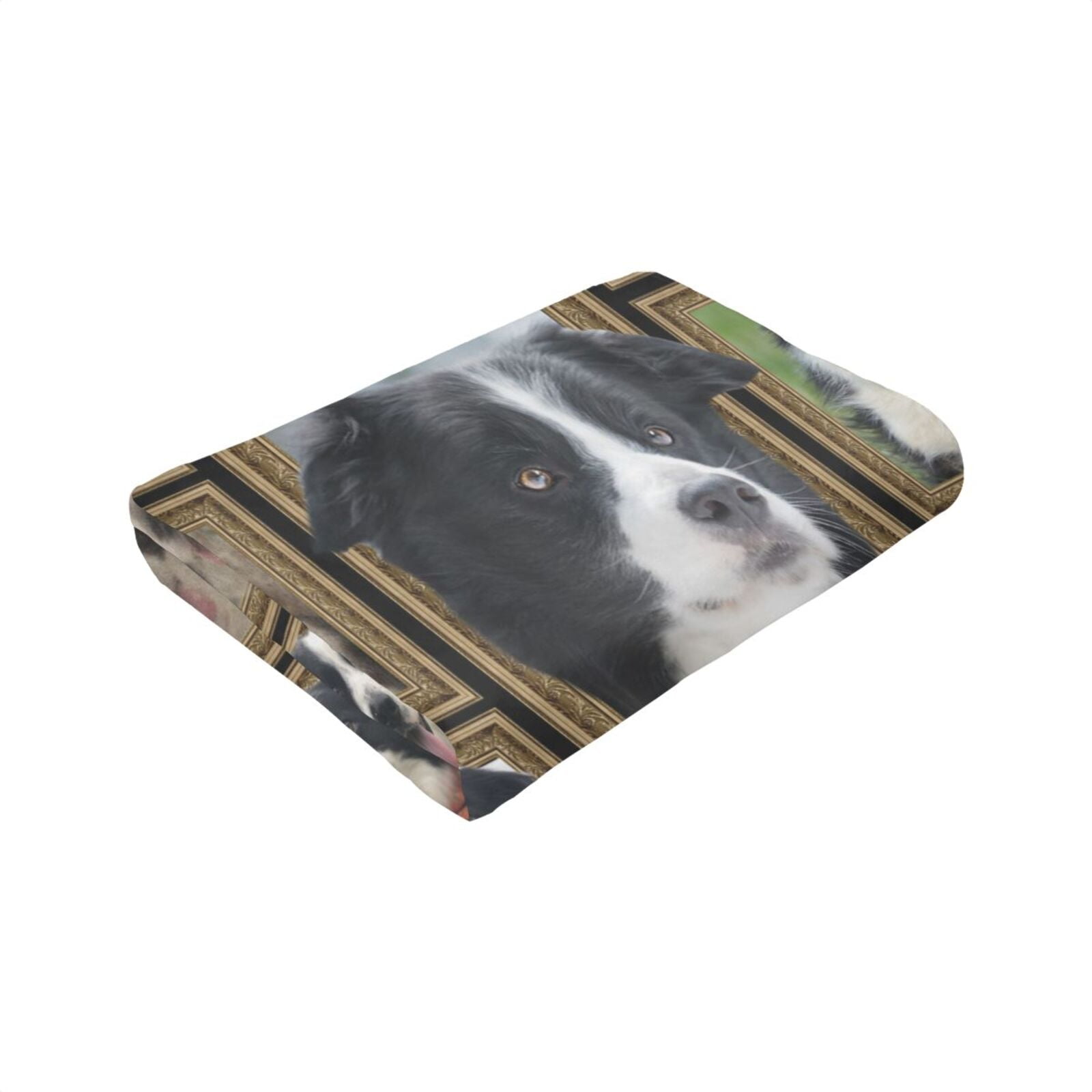 Wijzvio Border Collie Throw Blanket Soft Fuzzy Fleece Blanket For Couch Bed Living Room Decoration 60"X50"