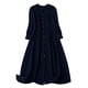 thumbnail image 2 of mfyjkho Vestidos midi para mujer, Vestido de manga larga con cuello en V y botones para mujer Vestidos de otoño xxxxl, 2 of 6