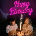 thumbnail image 6 of EMANNON Happy Birthday Neon Sign, 17"x12", USB Powered, Dimmable Switch, Party Decoration Light, 6 of 7