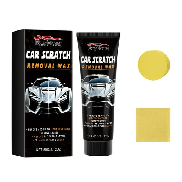 Removedor de rayones para el auto, herramienta de limpieza con toallita, pasta reparadora de rayaduras de para vehículos, rasguños