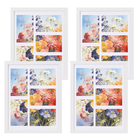 5 Opening 4x6 Collage Picture Frames for Wall Mounted, 4 Pack