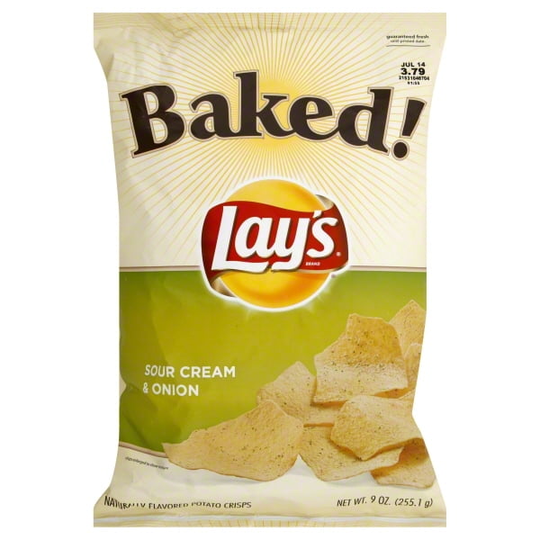 Lay's Baked! Sour Cream & Onion Flavored Potato Crisps, 9 Oz. Walmart