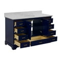 thumbnail image 3 of Harper 60" Single Bathroom Vanity with Royal Blue Cabinet and Carrara Marble Top, 3 of 6