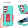 thumbnail image 4 of CoverON For Samsung Galaxy S22 Ultra Case, Military Grade Heavy Duty Full Body Phone Kickstand Cover - Teal, 4 of 9