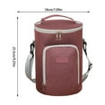 thumbnail image 2 of Giunmcul Insulated Lunch Box Bag Round Portable Bento Thermal Food Container for Picnics Office, 2 of 5