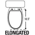 thumbnail image 6 of TOPSEAT Native Impression Elongated Toilet Seat w/ Brushed Nickel Hinges, Natural Bamboo, 6 of 7