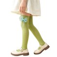 thumbnail image 5 of Jalioing Big Girls Thigh High Stockings Cute Cable Knit Bowknot Long Tube Socks Kids Girls Dress Socks 3-12 Years, 5 of 6