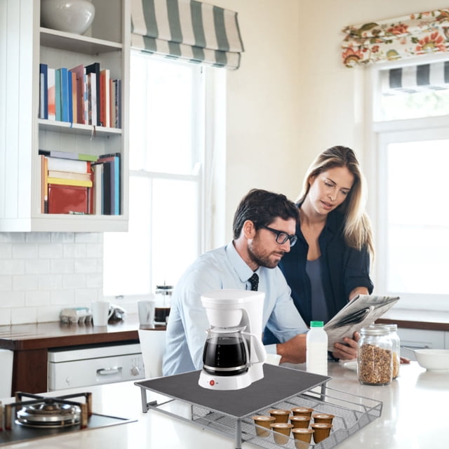 BESTYASH 1Ud Soporte Para Cápsulas De Café Negro Resistente Con Cajón Para Cocina O Cafetería
