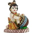 thumbnail image 2 of Tied Ribbons 7” Krishna Statue - Handcrafted Resin Krishna Idol - Divine Baby Krishna Sculpture for Home Décor, 2 of 5