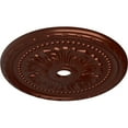 thumbnail image 3 of 31 1/2"OD x 3 5/8"ID x 1 3/4"P Palmetto Ceiling Medallion (Fits Canopies up to 7 5/8"), Hand-Painted Antique Copper, 3 of 5