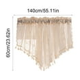 thumbnail image 4 of Viflosae Blackouts Curtains Sheer Valances for Small Lace Drapes Curtains With Tassels Decorative Window Swags for Kitchen Living Room Window Curtains Home Decorations for Living Room Beige, 4 of 8