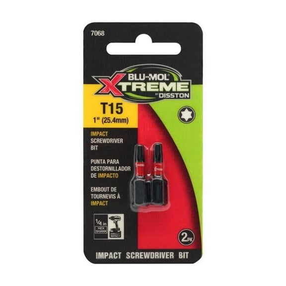 Blu-Mol Xtreme 2033969 15 x 1 in. Torx S2 Tool Steel Screwdriver Bit - 2 Piece