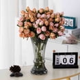 thumbnail image 6 of Artificial Flower Branch 21" Fake Silk Plant for Home Vase Wedding Hotel Decor Table Centerpiece,Khaki, 6 of 9