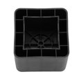 thumbnail image 3 of Lot de 4 rehausseurs de pieds de meubles en plastique PP antidérapant pour table, bureau, lit, canapé, couleur noire, 3 of 4