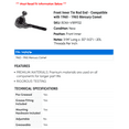 thumbnail image 2 of Front Inner Tie Rod End - Compatible with 1960 - 1965 Mercury Comet 1961 1962 1963 1964, 2 of 2