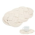 thumbnail image 3 of Hot Pad Cotton Thread Woven Decorative Trivet Mat for Kitchen Hot Pots Cups Insulation Table Protection GiftOval, 3 of 8